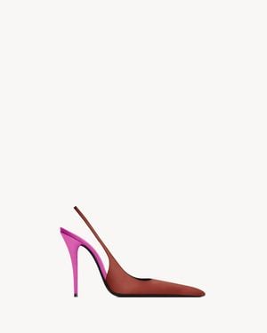 Saint Laurent Deroche Slingback Court Shoes - Pink