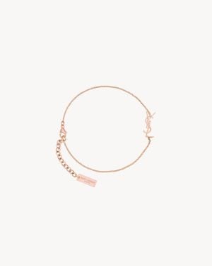 Saint Laurent Cassandre Charm Bracelet - Metallic