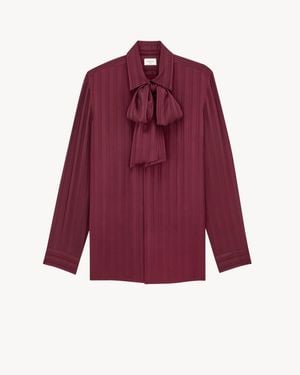 Saint Laurent Blusa Lavallière Cassandre - Rosso