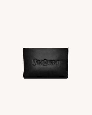 Saint Laurent レザー クラッチバッグ - ブラック