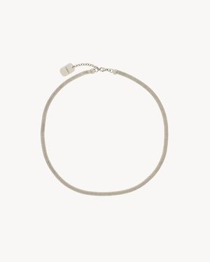 Saint Laurent Collier Chaîne Court En Métal - Neutre