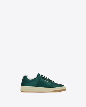Saint Laurent Sl/61 Low-Top Satin Trainers - Green