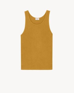 Saint Laurent Cassandre Tank Top - Yellow