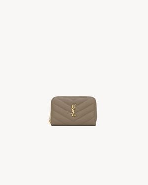 Saint Laurent Cassandre Change Purse - Natural