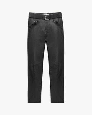 Saint Laurent Belted Trousers - Grey