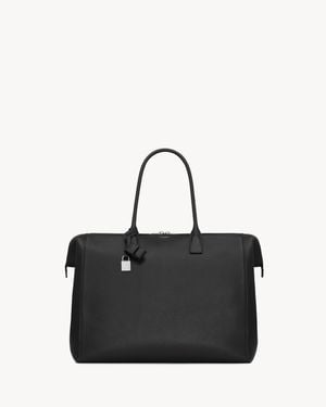 Saint Laurent North/South Doctor Bag - Black