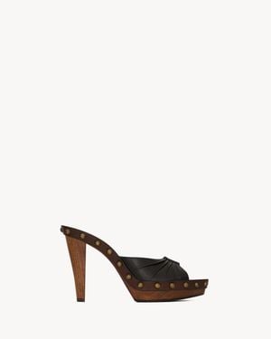 Saint Laurent Babylone Clogs - Natural