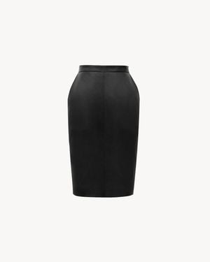 Saint Laurent Cassandre Pencil Skirt - Black