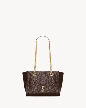Saint Laurent Borsa Shopping Niki Piccola - Bianco