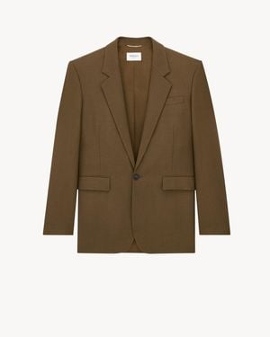 Saint Laurent Single-Breasted Jacket - Green