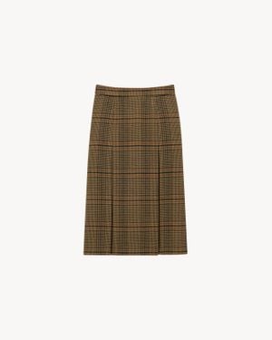Saint Laurent Midi Skirt - Natural