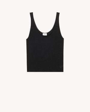 Saint Laurent Saint Laone Sizerent Tank Top - Black