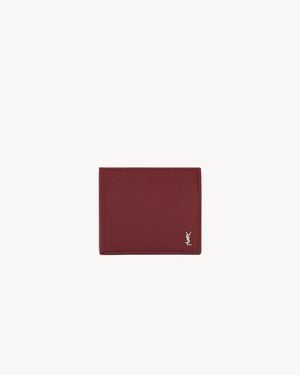 Saint Laurent Tiny Cassandre East/West Wallet - Red