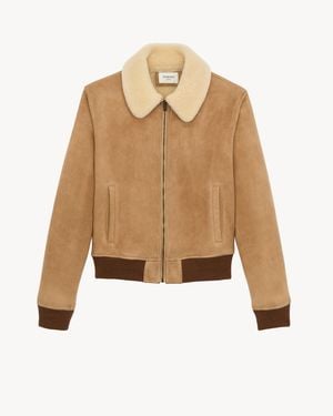 Saint Laurent Long-Sleeves Jacket - Natural