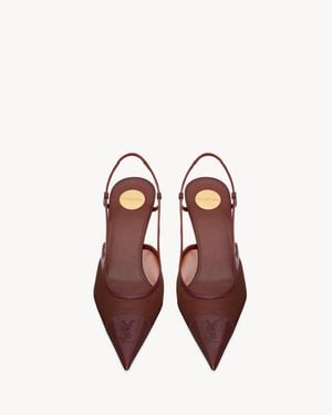 Saint Laurent Renée Slingback Court Shoes - Pink