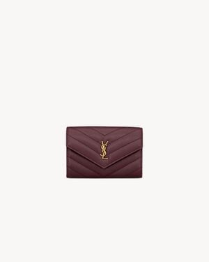 Saint Laurent Cassandre Wallet - Purple