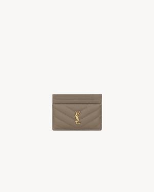Saint Laurent Cassandre Card Case - Natural