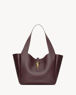 Saint Laurent Le 5 À 7 Bea En Cuir Grainé Ambre - Violet