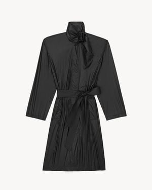 Saint Laurent Lavallière Trench Coat - Black