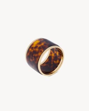 Saint Laurent Tortoiseshell Bangle - White