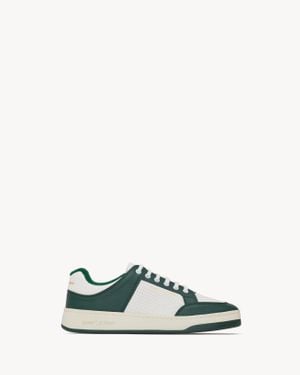 Saint Laurent Leather Trainers Logo Sl/61 - Green