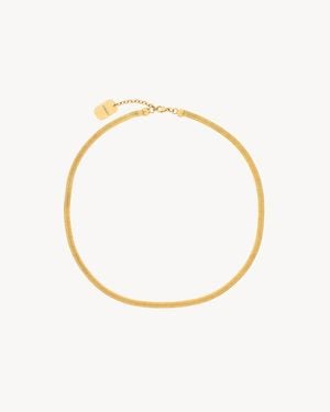 Saint Laurent Collier Chaîne Court En Métal - Blanc