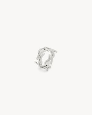 Saint Laurent Cassandre Ring - White