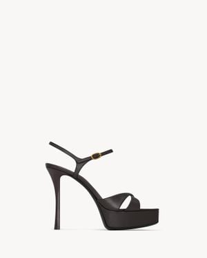 Saint Laurent デビー プラットフォームサンダル（スムースレザー） マロン - ホワイト