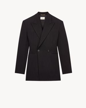 Saint Laurent Double-Breasted Jacket - Black