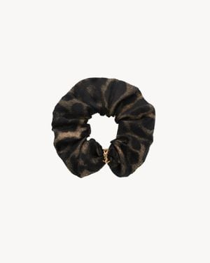 Saint Laurent Scrunchie Con Cassandre - Nero