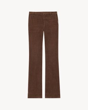 Saint Laurent Bootcut Pants - Brown