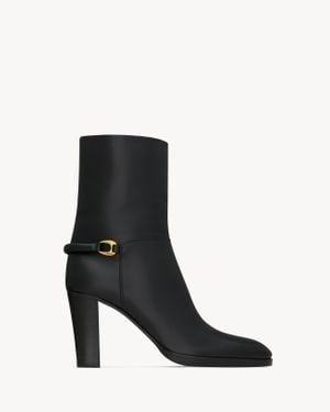 Saint Laurent Sulpice Booties - Black