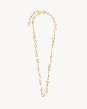 Saint Laurent Love Letters Necklace - Natural