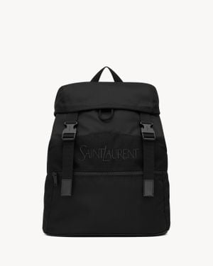 Saint Laurent Sac À Dos En Econyl Noir - Black