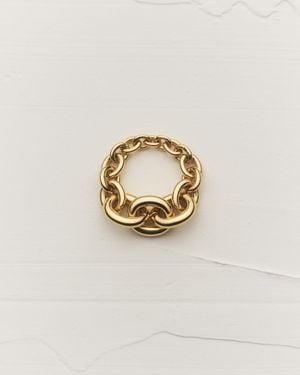 Saint Laurent Anello a catena con maglie dégradé in oro giallo 18 k - Multicolore