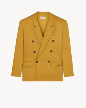 Saint Laurent Double-Breasted Jacket - Yellow