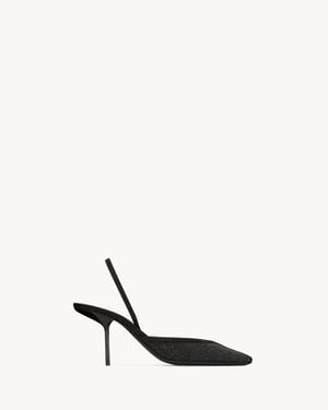 Saint Laurent Folie Slingback Pumps - White