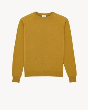 Saint Laurent Crewneck Jumper - Yellow