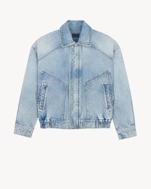 Saint Laurent Denim Blouson Jacket - Blue