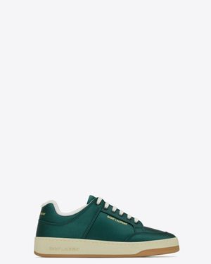 Saint Laurent Sl/61 Low-Top Satin Sneakers - Green