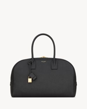 Saint Laurent Sac De Jour Boston En Cuir Grainé - Noir