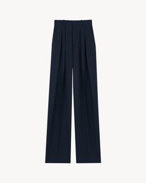 Saint Laurent Wide-Leg Trousers - Blue