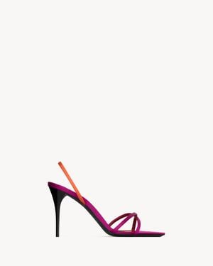 Saint Laurent Justify Slingback Sandals - Pink