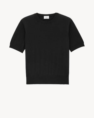 Saint Laurent T-Shirt Jumper - Black