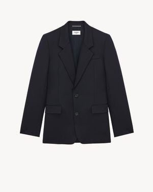 Saint Laurent Single-Breasted Jacket - Blue
