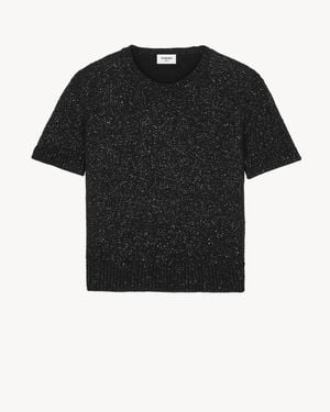 Saint Laurent Sequin T-Shirt - Black