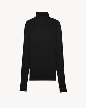 Saint Laurent Turtleneck Top - Black