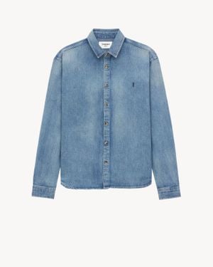 Saint Laurent Cassandre Denim Shirt - Blue