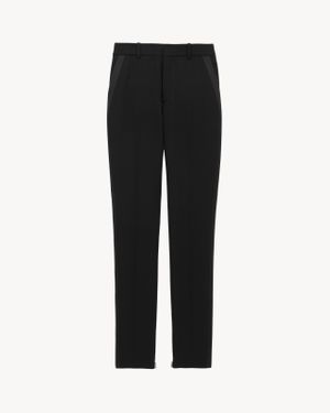 Saint Laurent Saint Laone Sizerent タキシードパンツ（グレイン・ド・プードル） - ブラック