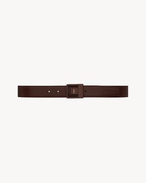 Saint Laurent La 66 Buckle Belt - Natural
